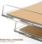 SANRUI 4 Tier Acrylic Paper Letter Tray Desk Stackable Organizer Trays，Clear - Image 5