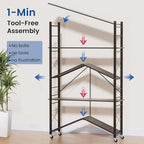 ALANNG 40" W Foldable 5-Tier Storage Shelves - Image 8