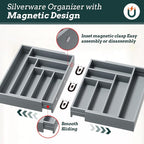 Silverware Organizer Large, Magnetic Connected Expandable 13 Slots Silverware - Image 3