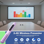 QUI Presentation Clicker for PowerPoint, RF 2.4GHz USB C Wireless Presenter - Image 2