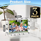 Aheroi Acrylic Picture Frames, 3 Pack 4x6 Clear Scalloped Photo Frame - Image 2
