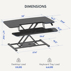 FLEXISPOT 36-inch Standing Desk Converter Height Adjustable Sit to Stand Up - Image 3