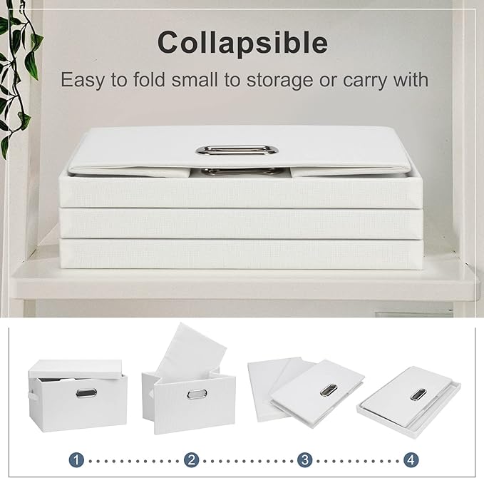 Graciadeco Medium 15" 21 Quart Collapsible Stackable Storage Bins - Image 5