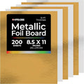 Hygloss Metallic Cardstock Sheets – 200 Shiny Gold & Silver Sheets, 8.5” x 11” by HyglossProductsInc