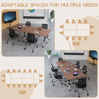Folding Conference Table 4ft 5ft, Foldable Office Meeting Desk - Image 6