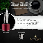 Scriveiner Luxury EDC Fountain Pen, Matt Red Pocket EDC - Image 5