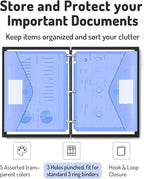 Forvencer Binder Pocket, 5 Pack Super Heavyweight Poly Binder Pocket - Image 2