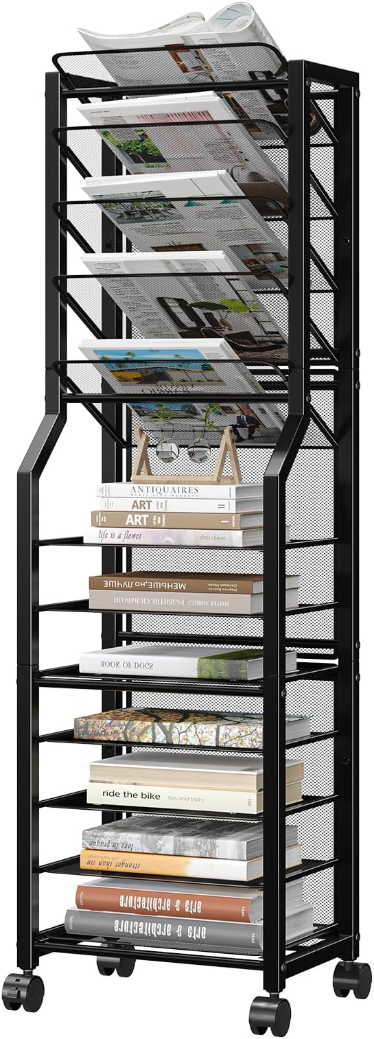 Simple Trending 12 Tier Rolling File Cart, Desk File Organizer by SimpleTrending