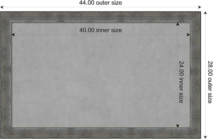 Amanti Art Silver Framed Magnetic Board 28x44 Large Vision Board - Image 3