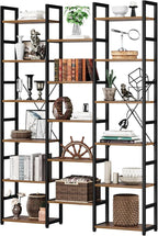 NUMENN 6-Tier Bookshelf Triple Column Bookcase - Image 4