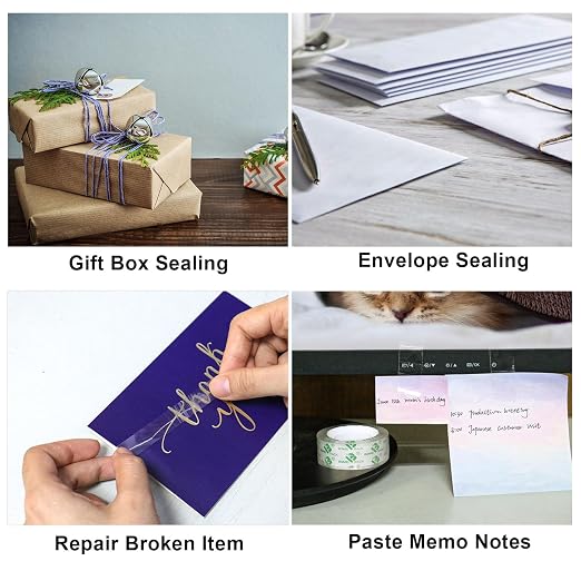 BOMEI PACK 96Rolls Crystal Clear Tape Refills - Image 7