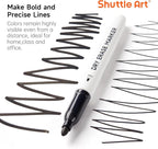 Shuttle Art Black Dry Erase Markers, 60 Pack Magnetic Whiteboard Markers - Image 2