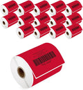 HOUSELABELS 4" x 6" Red Shipping Labels on 1" Core Compatible by HouseLabels