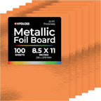 Hygloss Metallic Cardstock Sheets – 100 Shiny Red Copper Sheets, 8.5” x 11” by HyglossProductsInc