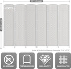 Cocosica 6 Panel Room Divider, 6Ft Folding Privacy Screen, Tall - Image 3