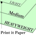 Print It - Vellum Bristol Colored Cardstock Cover Paper, 67 Lb, 8.5" X 11” - Image 2