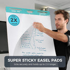 FAHKNS Sticky Easel Pad，Large 25x30 Inch Self-Adhesive Teacher'S Flip Chart - Image 2