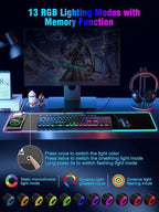 Mouse Pad with Magnetic Wireless Charging, Large Desk Pad Protector, RGB Black - Image 4