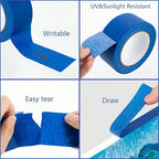 XUXU 16Pack Blue Painters Tape 2 inch Wide Masking Tape Bulk - Image 4