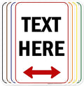 Custom Arrow, Custom Directional Sign, Two Way Arrow, 12x18 Inches, 55 mil by MySignCenter