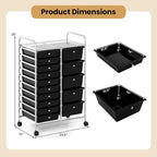 Giantex 15 Drawer Rolling Cart - Image 3
