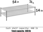 Regal Altair 24" Deep x 54" Wide x 14" Height Wire Shelving Kit | 2-Tier | NSF - Image 3