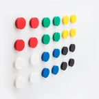 Bullseye Office 24 Round White Fridge Magnets, Button Shaped, Small Colorful - Image 6