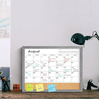 Calendar Whiteboard for Wall, 17x13 Inches Dry Erase Calendar Cork Board Combo - Image 8
