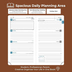 IN-LUXPRO Planner 2026 Daily Weekly and Monthly, 6.5"x3.75", 12 Months Spiral - Image 3