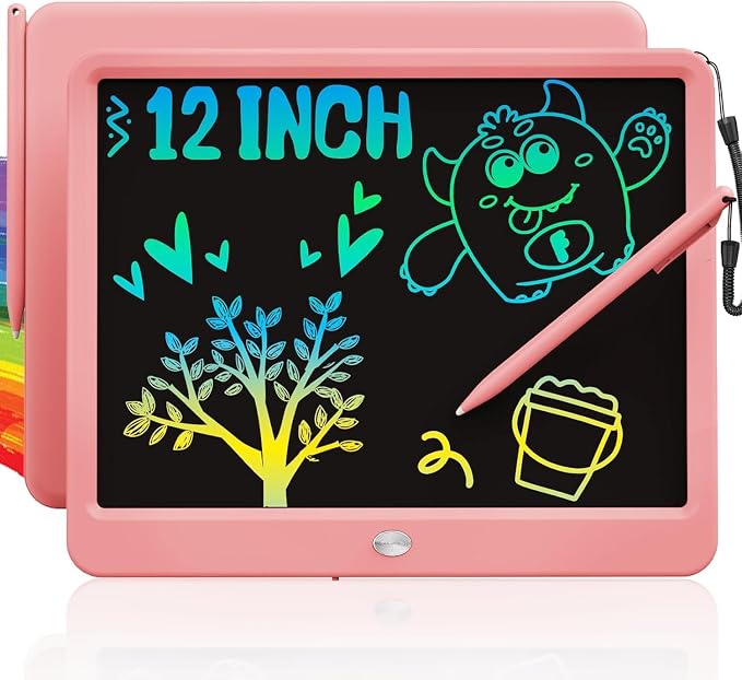 TEKFUN LCD Writing Tablet for Kids Girls Toys, 12 Inch Erasable Drawing Tablet by TEKFUN