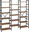 SUPERJARE Triple 6 Tier Bookshelf, Bookcase by SUPERJARE