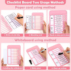 2Pcs Chore Chart for Kids to Do List Checklist Board Detachable Message Slider - Image 3