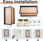 36x24 Inch Lockable Enclosed Bulletin Board, Weather-Resistant Outdoor - Image 4