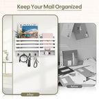 FifthQuarter Key Holder for Wall: Easy Mounted Key Rack and Mail Organizer - Image 3
