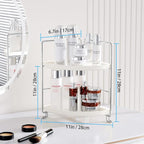 FSyueyun 2-Tier Corner Bathroom Counter Organizer, Tool-Less Installation - Image 2