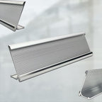 10 Pack 2" x 8" Aluminum Desk Name Plate Holder, Office Name Plate Holder - Image 3