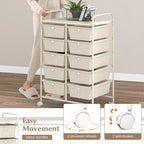 GOFLAME 10-Drawer Rolling Storage Cart, Art Craft Storage Organizer on Wheels - Image 5