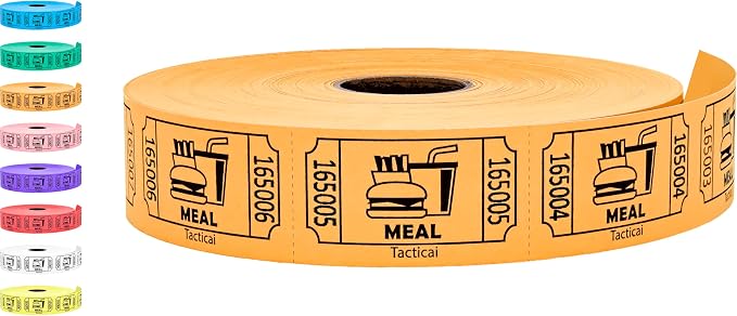 Tacticai 1000 Raffle Tickets, Single Roll, Ticket by Tacticai