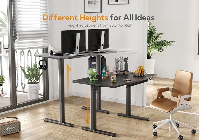 Claiks Standing Desk with Drawers, Electric Standing Desk Adjustable Height - Image 4