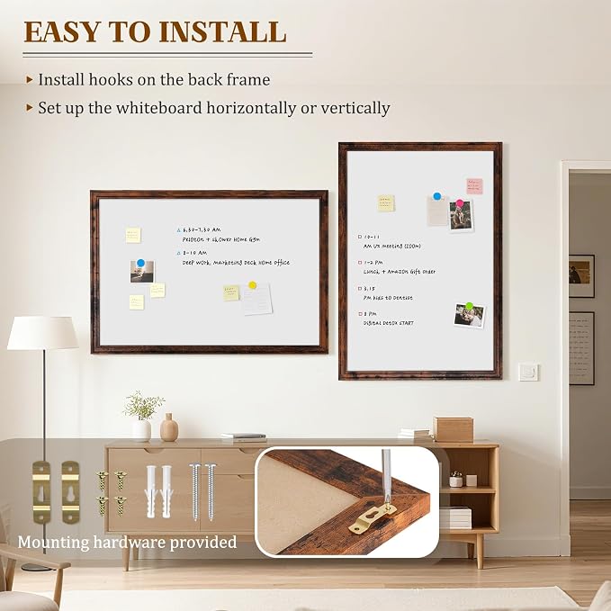 Large White Board for Wall, Hanging Writing Board for Home Office School - Image 5