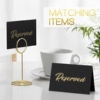 10 Pack Black Reserved Table Signs - Image 7