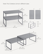 SONGMICS Spice Racks, Countertop Organizers, Shelf Risers, Expandable - Image 6
