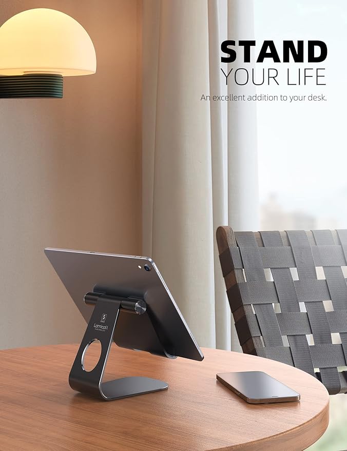 Lamicall Tablet Stand Adjustable, Tablet Stand : Desktop Stands Holder Dock - Image 2