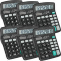 6 Pack Calculator Bulk, 12 Digits Calculators Desktop by YesBes
