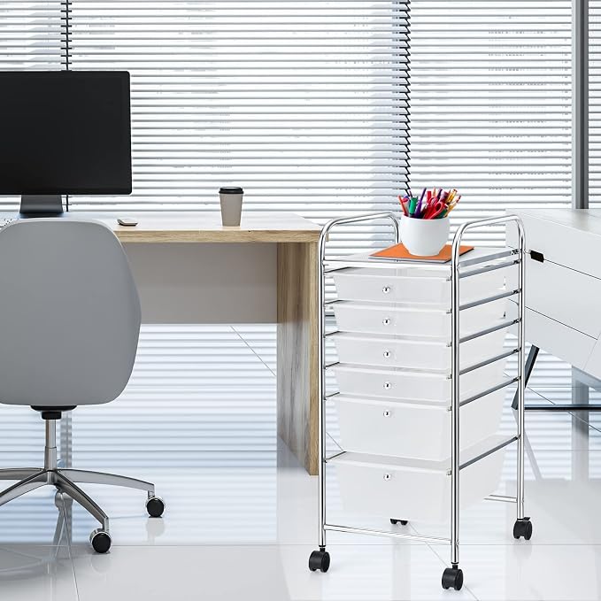 RELAX4LIFE 6-Drawer Rolling Storage Cart - Image 9