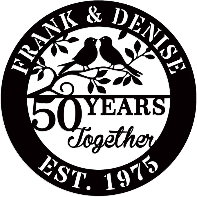 efcustomgifts Personalized 50th Anniversary Metal Signs by efcustomgifts