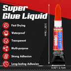 WOUSEDO 24 X 3g Super Glue Liquid, Fast Drying Cyanoacrylate Glue - Image 2