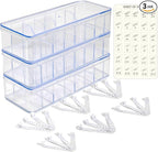 Set of 3 Cable Organizer Box W/Labels by CHRABI