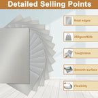 Silunkia 120 Sheets Shimmer Silver Cardstock 8.5 x 11 Craft Paper, 250gsm/92lb - Image 3