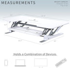 VIVO 48 inch Height Adjustable Large Stand Up Desk Converter, V Series - Image 3